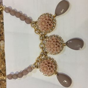 Lia Sophia Rose Pink Flower necklace 16"-18"